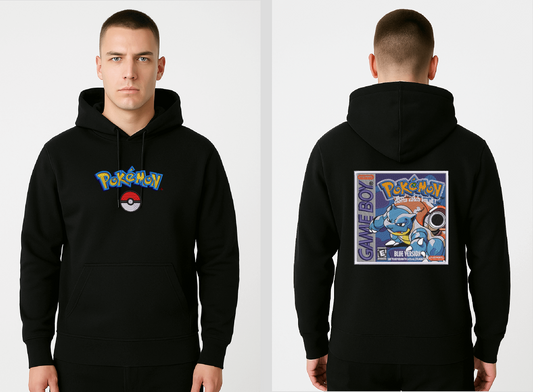 “Pokémon Classic Blue” Embroidered Hoodie