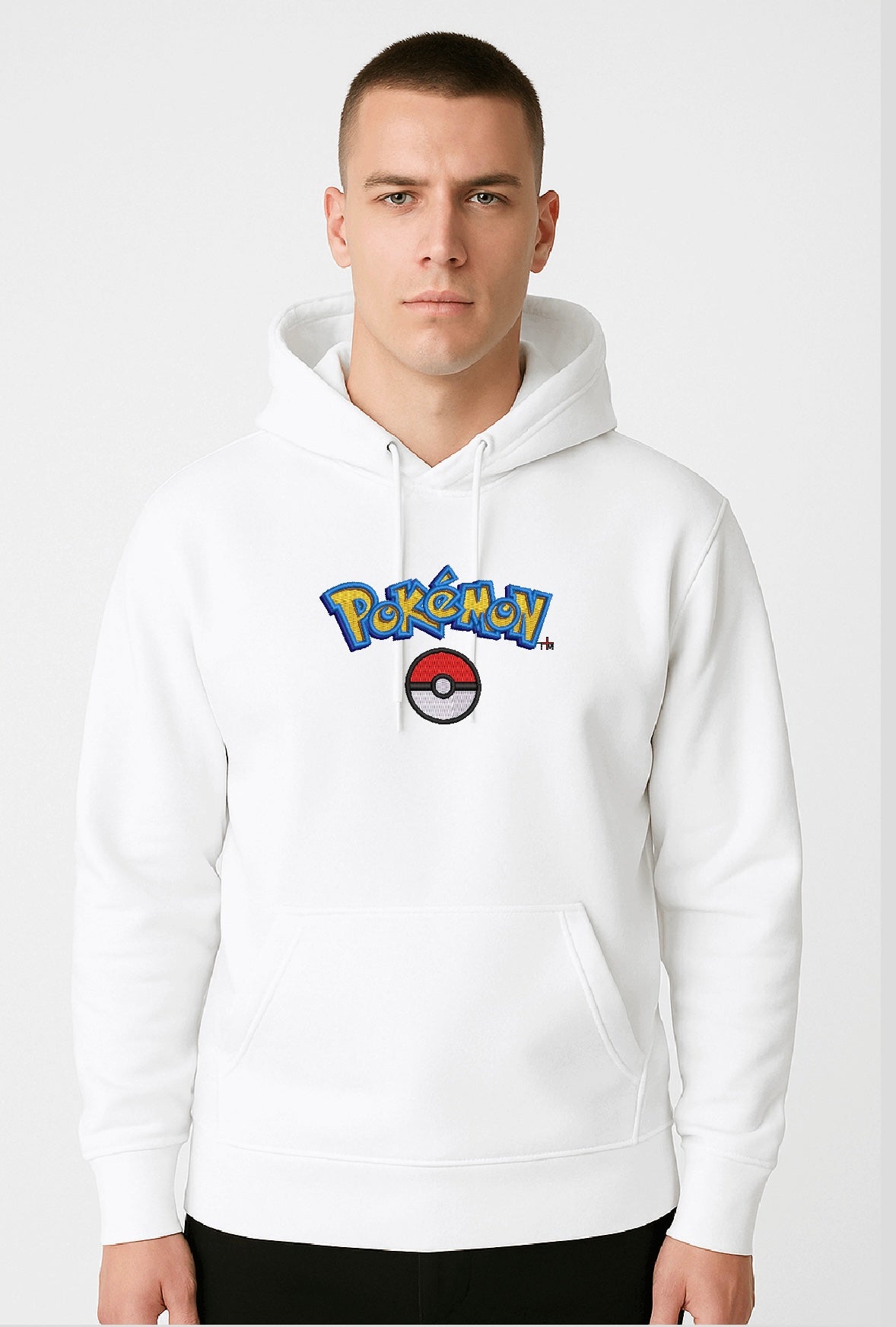“Pokémon Classic Blue” Embroidered Hoodie