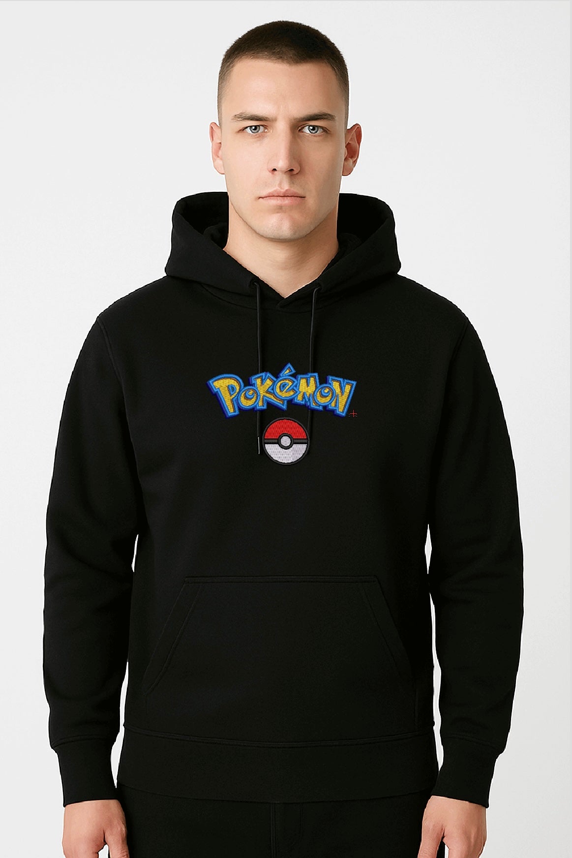 “Pokémon Classic Blue” Embroidered Hoodie