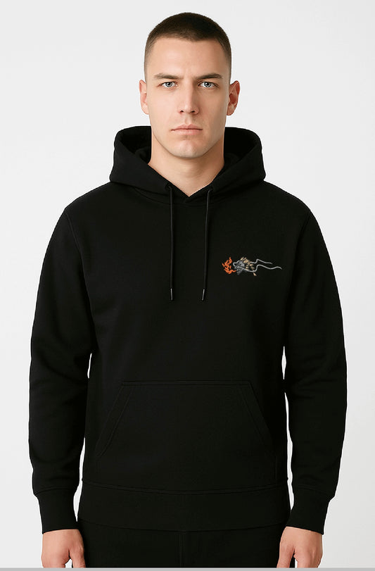 "Dragon Bloom" Embroidered Hoodie – Fierce Elegance in Every Stitch